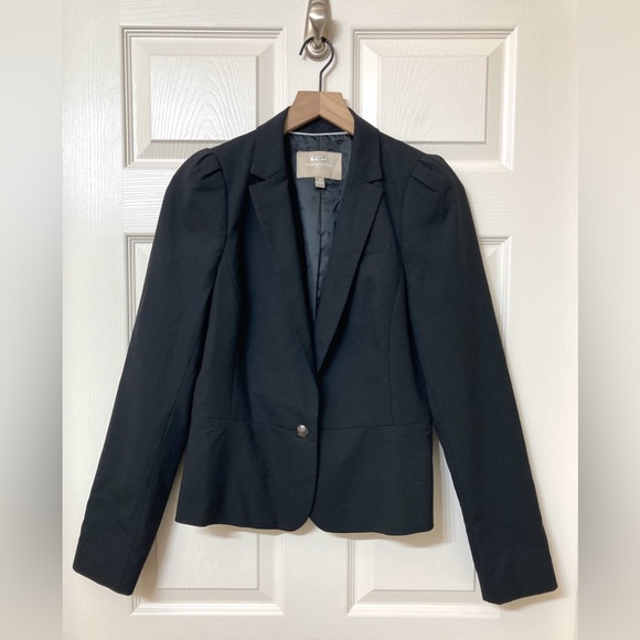 Banana Republic Jackets & Blazers - Banana Republic Black Wool Cropped Tailored Blazer 10 Business Casual Preppy